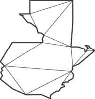 triangles de mosaïque style de carte du guatemala. png