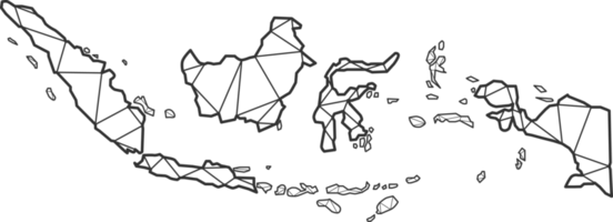 mosaik- trianglar Karta stil av Indonesien. png