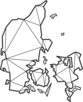 mosaico triangoli carta geografica stile di Danimarca. png