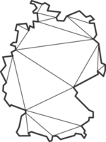 mosaico triángulos mapa estilo de alemania. png