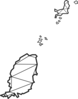 mozaïek- driehoeken kaart stijl van grenen. png