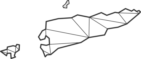 estilo de mapa de triângulos de mosaico de timor leste. png