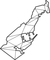 estilo de mapa de triângulos de mosaico de Mônaco. png