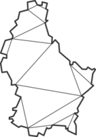 triangles de mosaïque style de carte du luxembourg. png