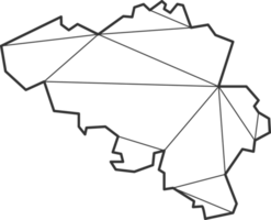 triangles de mosaïque style de carte de belgique. png