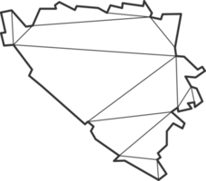 triangles de mosaïque style de carte de bosnie-herzégovine. png