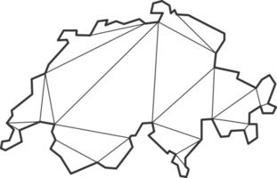 estilo de mapa de triângulos de mosaico da Suíça. png