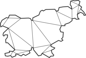 triangles de mosaïque style de carte de la slovénie. png