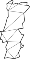 triangles de mosaïque style de carte du portugal. png