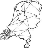 Mosaic triangles map style of Netherlands. png