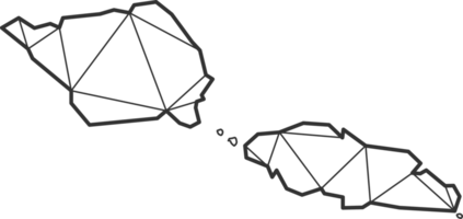 triangles de mosaïque style de carte des samoa. png