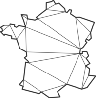 triangles de mosaïque style de carte de la france.