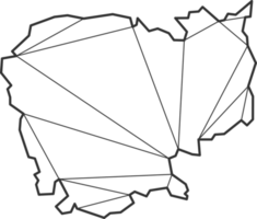 estilo de mapa de triángulos de mosaico de camboya. png
