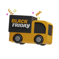 Packing Black friday illustration 3d png