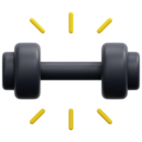 dumbbell 3d render icon illustration png