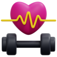 ilustración de icono de renderizado 3d de gimnasio de fitness png