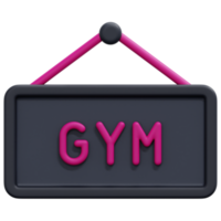 Gym 3d framställa ikon illustration png