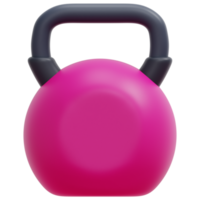 ilustração de ícone de renderização 3d kettlebell png