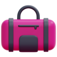 sport bag 3d render icon illustration png