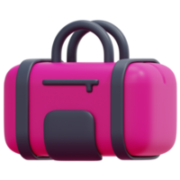 sport bag 3d render icon illustration png