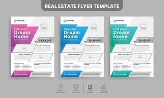 Elegant real estate business flyer design template vector