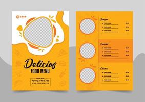 Abstract Restaurant Food Flyer Templates or Delicious Food Menu Flyer Design vector