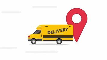 4K Animated Delivery Truck video