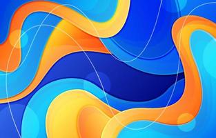 Blue Orange Abstract Fluid Gradient Background vector