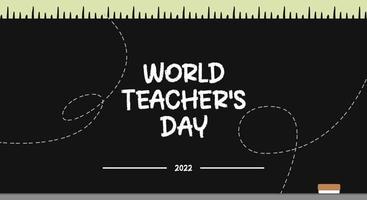 World Teachers Day Vector art for promotion or celebration. Blackboard color simple style design