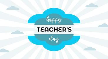 World Teachers Day Vector art for promotion or celebration. Blackboard color simple style design