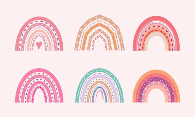 hand drawing rainbow