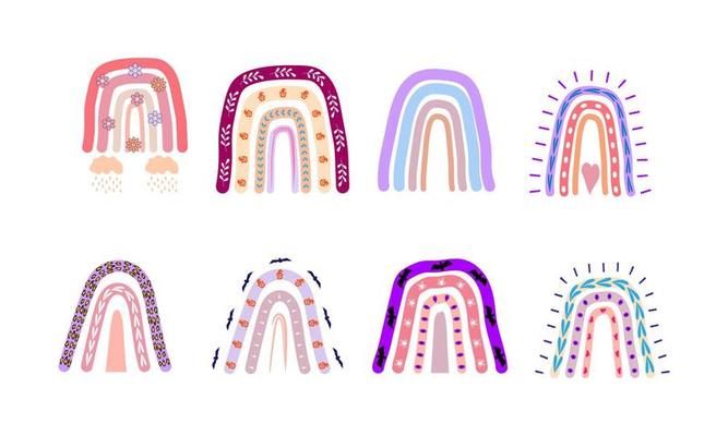 hand drawing rainbow