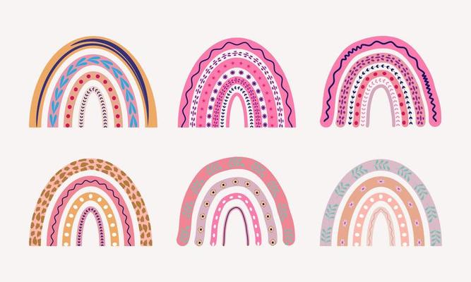 hand drawing rainbow