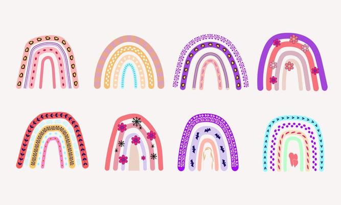 hand drawing rainbow