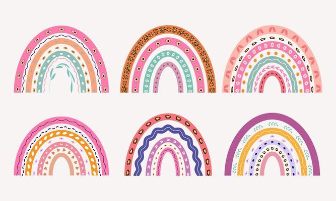hand drawing rainbow