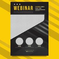 Minimalist Black Webinar Online Workshop Poster Template vector