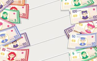 Fun Play Fake Paper Money Background vector