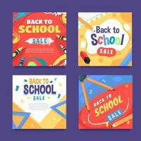 Fun Colorful Back To School Sale vector