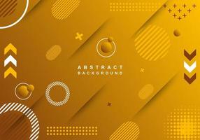 Abstract background with yellow gradient paper cut model with ornaments vector