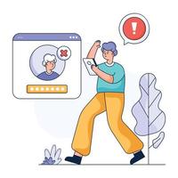 Check out flat illustration of media user vector