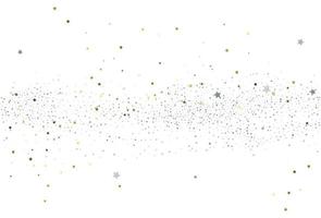 Christmas light gold and light silver glitter confetti texture. vector