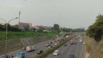 situation du trafic sur les routes à péage à jakarta, indonésie. 23 août 2022.