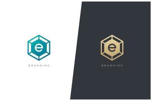 E Letter Logo Vector Concept Icon Trademark. Universal E Logotype Brand