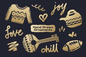 Hand Drawn Culture Ornaments Vector Design Element Collection