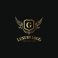 Luxury logo template for fashion boutique, hotel or restaurant branding vector