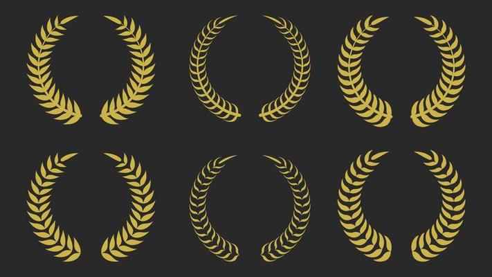 Gold Laurel Wreath Vector Art, Icons, and Graphics for Free Download