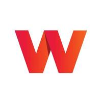 colorful letter W logo template vector design