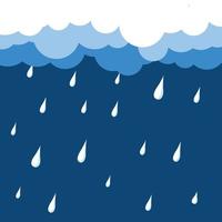 Clouds with rainfall background vector design