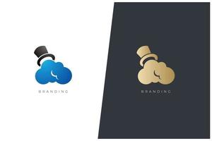 Cloud Film Multimedia Production Vector Logo Concept