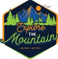 Explore The Mountain for Adventure vector